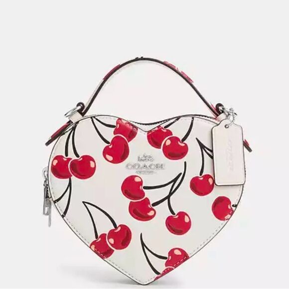 Coach Handbags - NWT ❤️ Coach Heart Crossbody Bag With Cherry Print CAB06